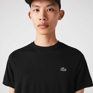 Lacoste SPORT Breathable Pique T-Shirt Black | SGN-708342