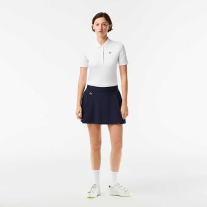 Lacoste SPORT Built-In Short Golf Skirt Navy Blue | FAK-618704