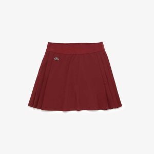 Lacoste SPORT Built-In Short Golf Skirt Bordeaux / Navy Blue | MAQ-867193