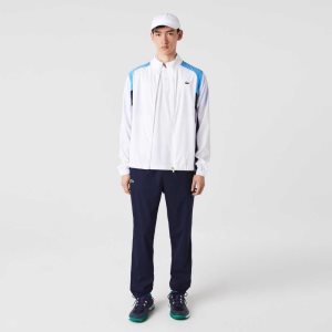 Lacoste SPORT Color-Block Tennis Tracksuit White / Blue / Navy Blue / Purple / Navy Blue | VUW-490362