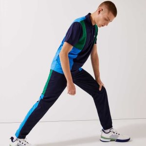 Lacoste SPORT Colorblock Bands Trackpants Navy Blue / Green / Blue / White | SDQ-598210