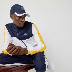 Lacoste SPORT Contrast Border Lightweight Cap Navy Blue / White | UWA-689743