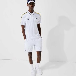 Lacoste SPORT French Open Edition Lightweight Stretch Shorts White / Navy Blue | CDQ-867320