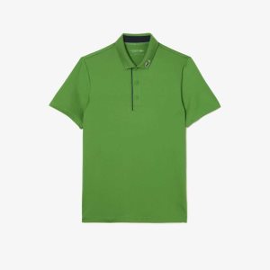 Lacoste SPORT Jersey Golf Polo Shirt Green / Navy Blue | ULO-378462