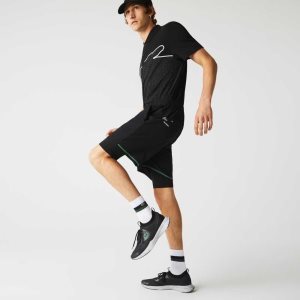 Lacoste SPORT Layered Shorts Black / Green / White | UHX-140329