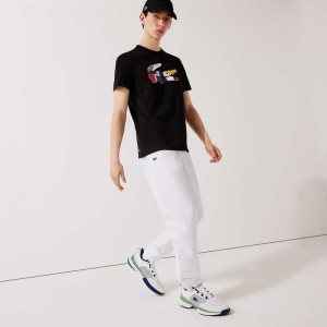 Lacoste SPORT Lightweight Fabric Tracksuit Pants White | KFU-321894