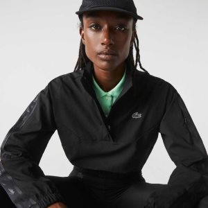 Lacoste SPORT Loose Fit Track Jacket Black | UQI-470169