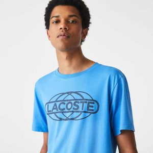 Lacoste SPORT Organic Jersey T-Shirt Blue | LPC-429731