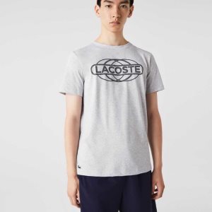 Lacoste SPORT Organic Jersey T-Shirt Grey Chine | SRM-763058