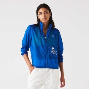 Lacoste SPORT Packable Water-Repellent Jacket Blue | OLR-164523