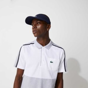 Lacoste SPORT Pique And Fleece Tennis Visor Navy Blue | HUZ-380429