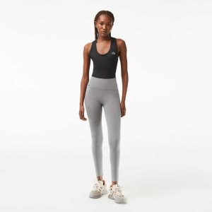 Lacoste SPORT Recycled Polyester Sculpting Leggings Grey Chine | NUW-017864