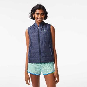 Lacoste SPORT Reversible Golf Vest Blue / Light Green | CMV-754162