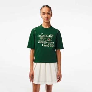 Lacoste SPORT Roland Garros Edition Heavy Jersey T-Shirt Green | EDY-529487