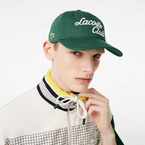 Lacoste SPORT Roland Garros Edition Twill Cap Green | DFG-350174