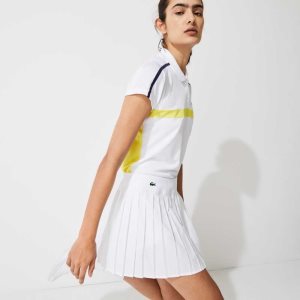 Lacoste SPORT Tennis Technical Mesh Pleated Skirt White | TOW-972068