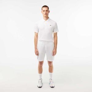 Lacoste SPORT Ultra-Light Shorts White / Navy Blue | BCG-482391