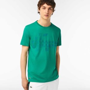 Lacoste SPORT x Novak Djokovic Printed T-Shirt Green | QWZ-426958