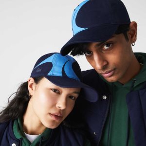 Lacoste SPORT x Theo Curin Organic Cotton Cap Navy Blue / Blue | FIB-147056