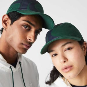 Lacoste SPORT x Theo Curin Organic Cotton Cap Green / Navy Blue | HMC-746830