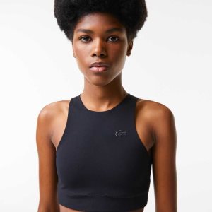 Lacoste Seamless Sports Bra Black | TVZ-150367