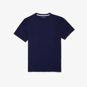 Lacoste Short Sleeve Lounge T-Shirt Navy Blue | ANQ-702841