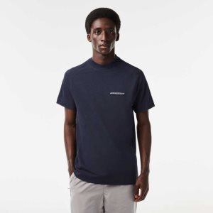 Lacoste Slim Fit Organic Cotton Pique T-Shirt Blue | HUA-715209