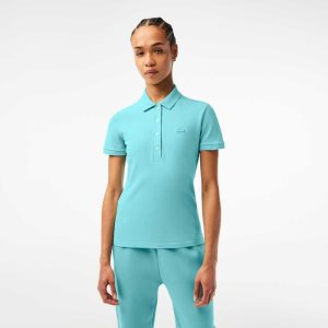 Lacoste Slim Fit Stretch Cotton Pique Polo Mint | CIG-978425