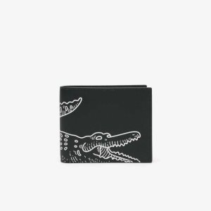 Lacoste Small Contrast Print Folding Wallet Sinople Farine | DWH-609841