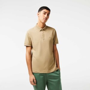 Lacoste Smart Paris Polo Stretch Cotton Beige | AEQ-501437