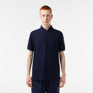 Lacoste Smart Paris Polo Stretch Cotton Navy Blue | NUK-689153