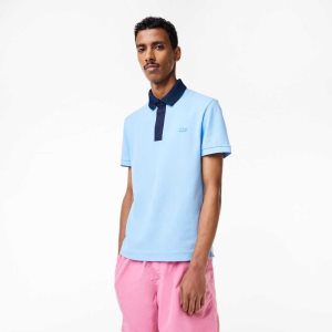 Lacoste Smart Paris Polo with cotton Petit Pique Blue / Navy Blue | QGL-023514