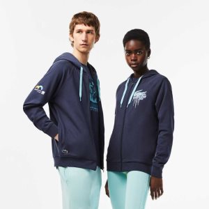 Lacoste Sport Miami Open Edition Hoodie Blue | VFN-481250