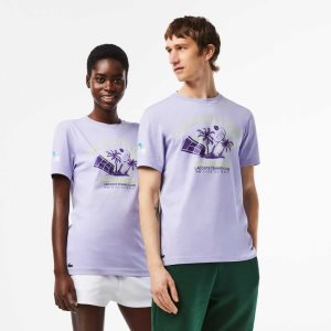 Lacoste Sport Miami Open Edition T-shirt Purple | QGW-095127