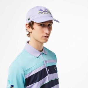 Lacoste Sport Miami Open Edition Twill Cap Purple | ZVS-726095