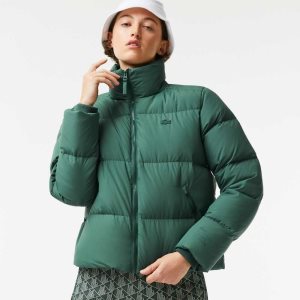 Lacoste Stowable Hood Padded Jacket Green | ODV-097645