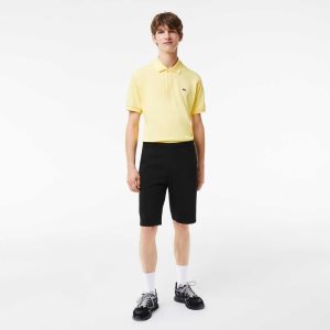 Lacoste Stretch Cotton Blend Shorts Black | ZMV-784091