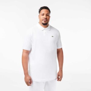 Lacoste Tall Fit Cotton Petit Pique Polo White | LSY-380472