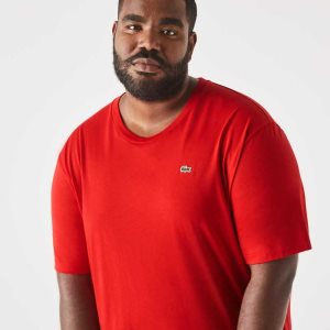 Lacoste Tall Fit Pima Cotton Jersey T-Shirt Red | MDI-105627