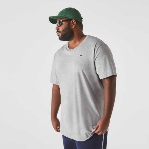 Lacoste Tall Fit Pima Cotton Jersey T-Shirt Grey Chine | QAM-493780