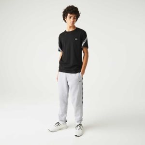 Lacoste Tapered Fit Branded Trackpants Grey Chine | HEW-581694