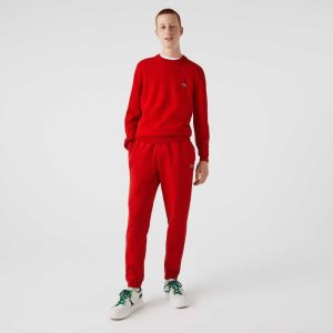 Lacoste Tapered Fit Fleece Trackpants Red | FXS-962450