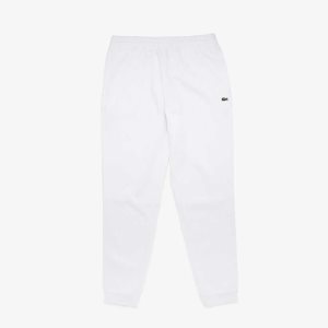 Lacoste Tapered Fit Fleece Trackpants White | OIG-124587