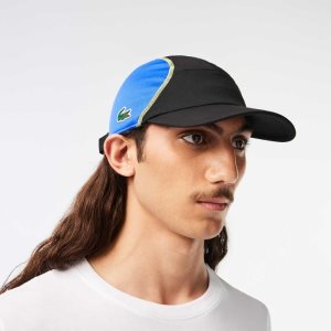 Lacoste Tennis Mesh Panel Cap Black / Blue / Yellow | VNS-687095