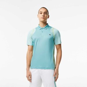 Lacoste Tennis Recycled Polyester Polo Shirt Mint | PJU-728360