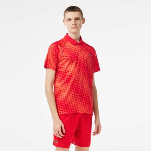 Lacoste Tennis x Novak Djokovic Fan Version Polo Red / Orange | DEA-648052