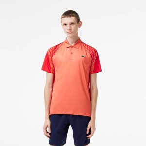 Lacoste Tennis x Novak Djokovic Tricolor Polo Orange / Red / Orange | GXN-538029