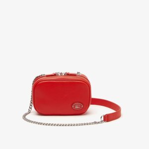 Lacoste Top Grain Leather Square Shoulder Bag Corrida | TFA-260948