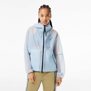 Lacoste Transparent Windbreaker Blue | KBD-975402