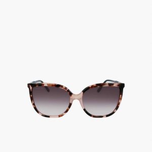 Lacoste Tubular Temple Butterfly Acetate Sunglasses Matte Rose | DCJ-283954